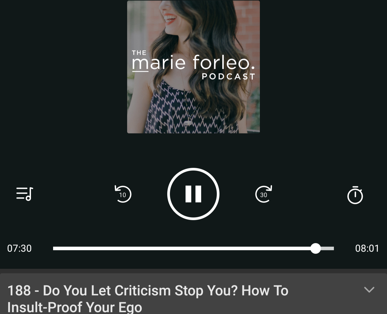 Do you let criticism stop you? How to Insult-Proof your ego by Mari Forleo podcast